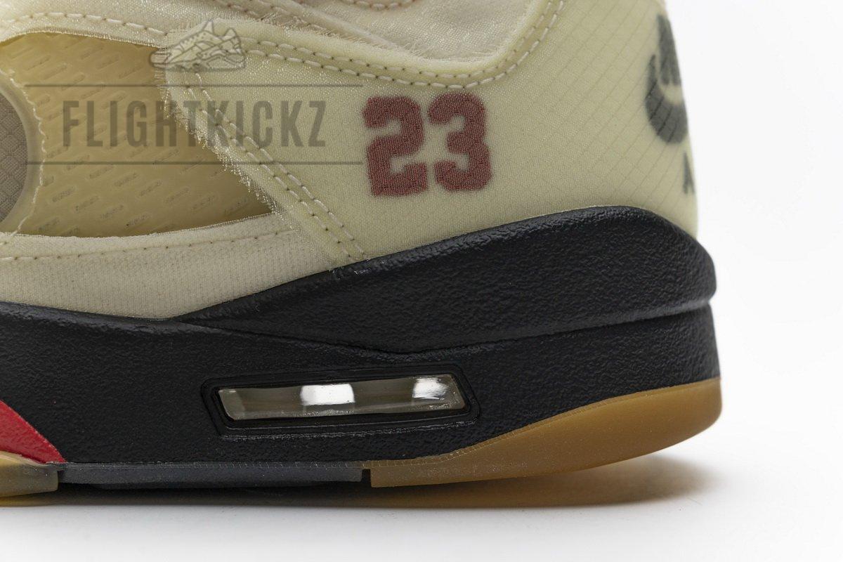 DH8565-100 OFF White x Air Jordan 5 Retro SP Sail - Image 10