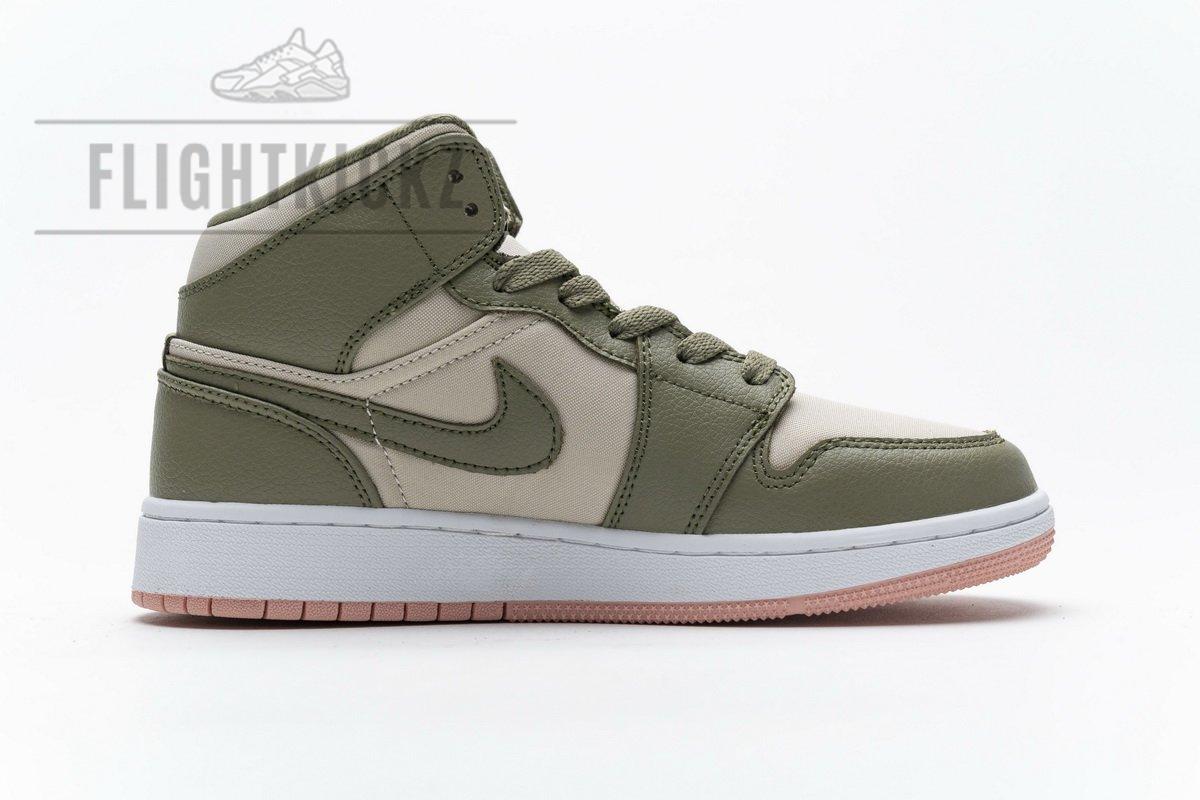 555112-225 Air Jordan 1 Mid GS Trooper Bleached Coral - Image 11