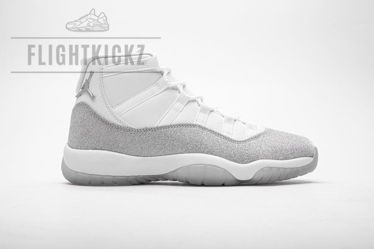 AR0715-100 WMNS Air Jordan 11 Retro White Metallic Silver - Image 2