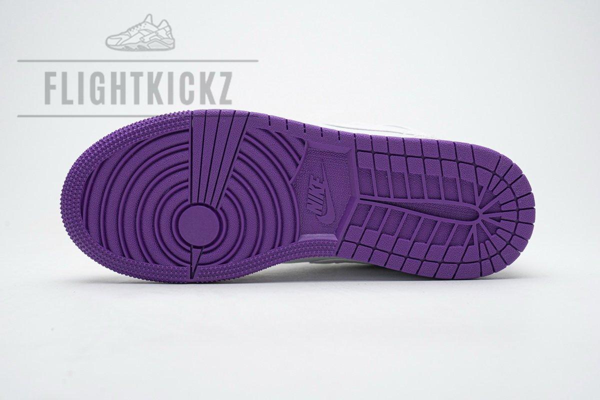 555112-100 Air Jordan 1 Mid SE White Fuchsia Blast - Image 11
