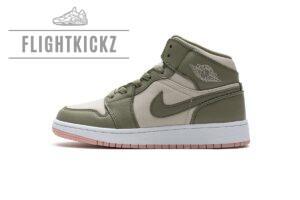 555112-225 Air Jordan 1 Mid GS Trooper Bleached Coral