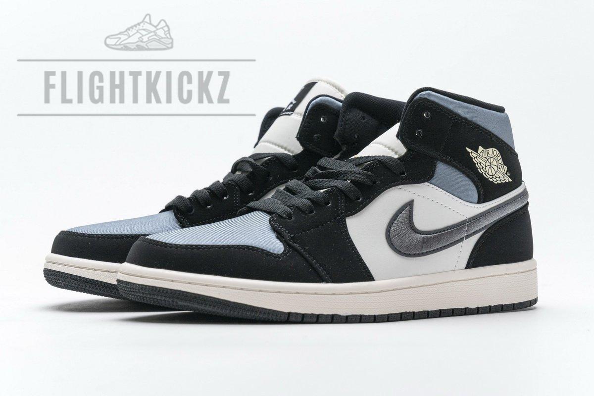 852542-011 Air Jordan 1 Mid SE “Satin Grey” - Image 6