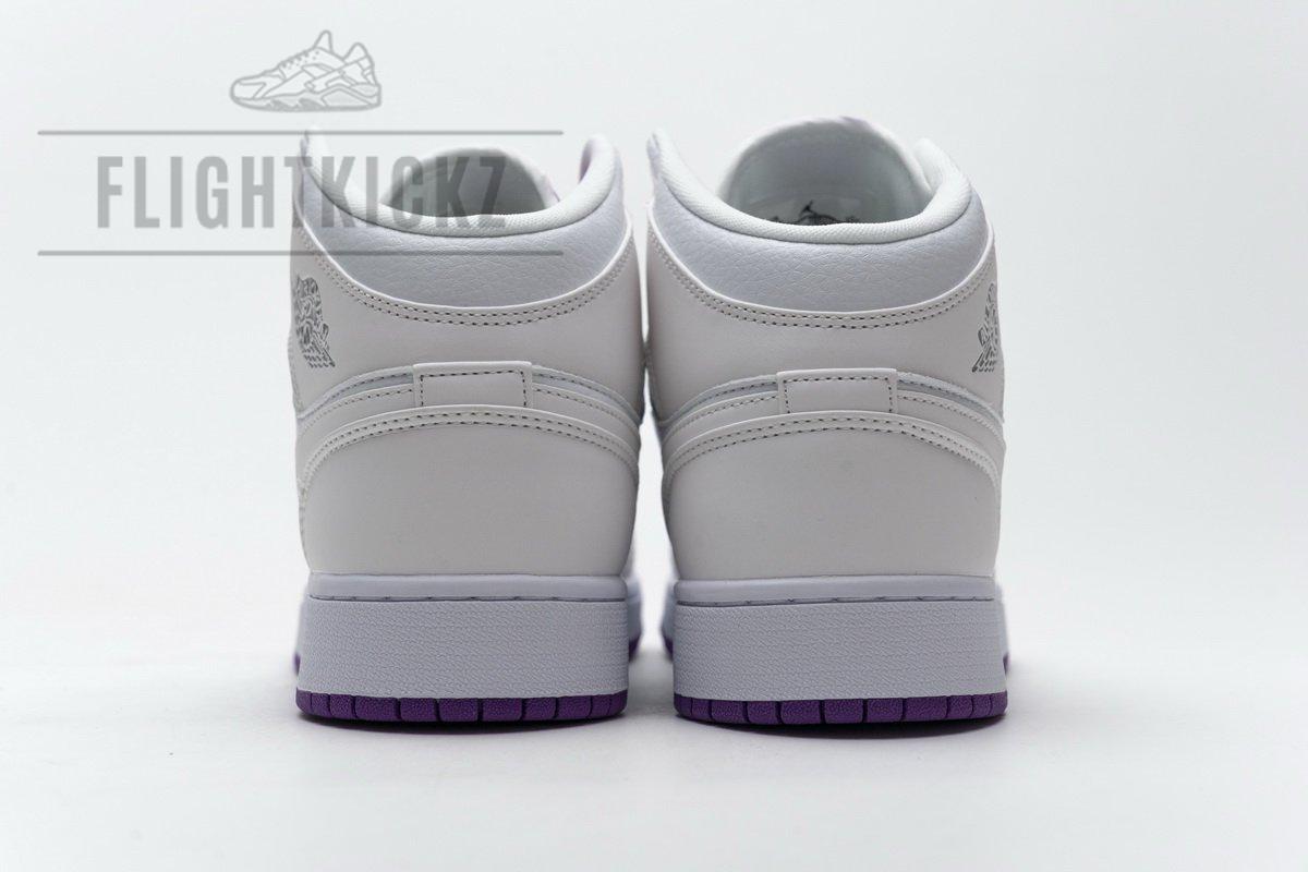555112-100 Air Jordan 1 Mid SE White Fuchsia Blast - Image 7