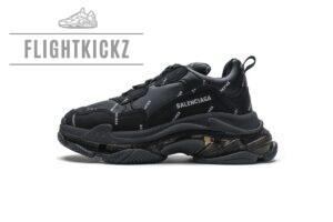 524039 W09E1 2021 Balenciaga Triple S Letter Black