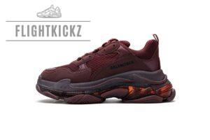 541624 W09E1 1628 Balenciaga Triple S Red Wine