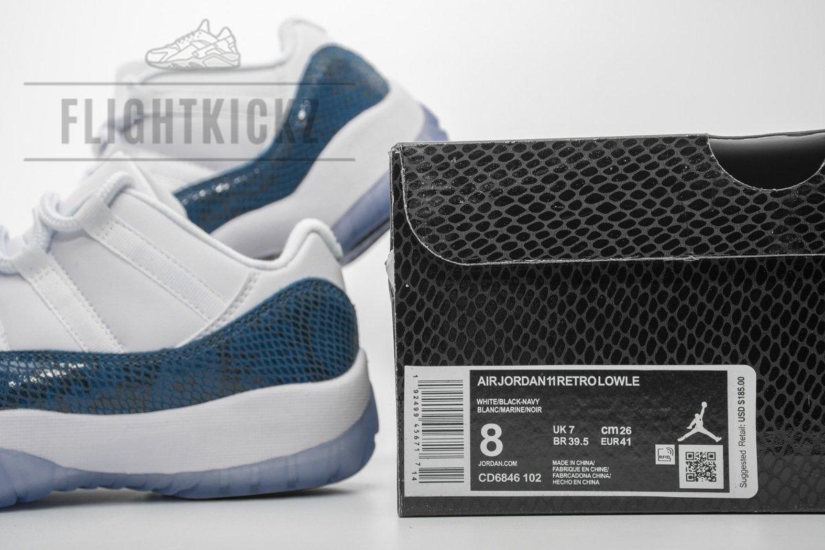 Air Jordan 11 Low “Navy Blue Snakeskin”CD6846-102 - Image 2