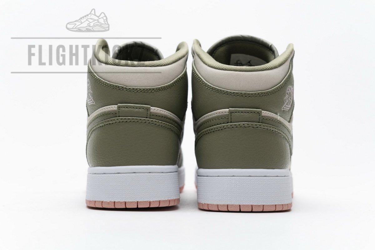 555112-225 Air Jordan 1 Mid GS Trooper Bleached Coral - Image 7