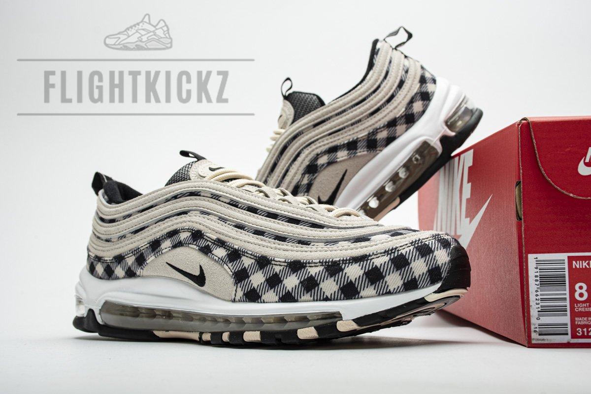 312834-201 Nike Air Max 97 Premium Plaid Light Cream - Image 2
