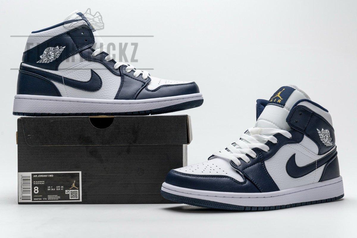 554724-174 Air Jordan 1 Mid Obsidian - Image 3