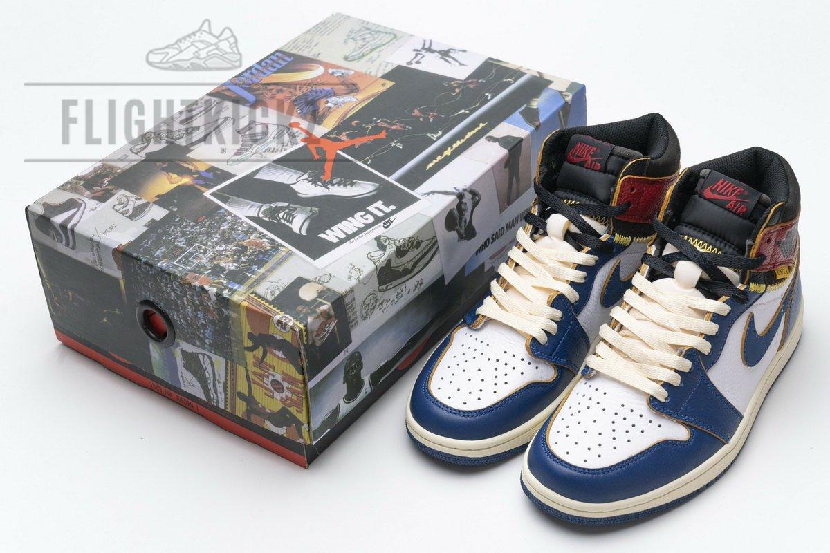 BV1300-146 Air Jordan 1 Retro High Union Los Angeles Blue Toe - Image 3