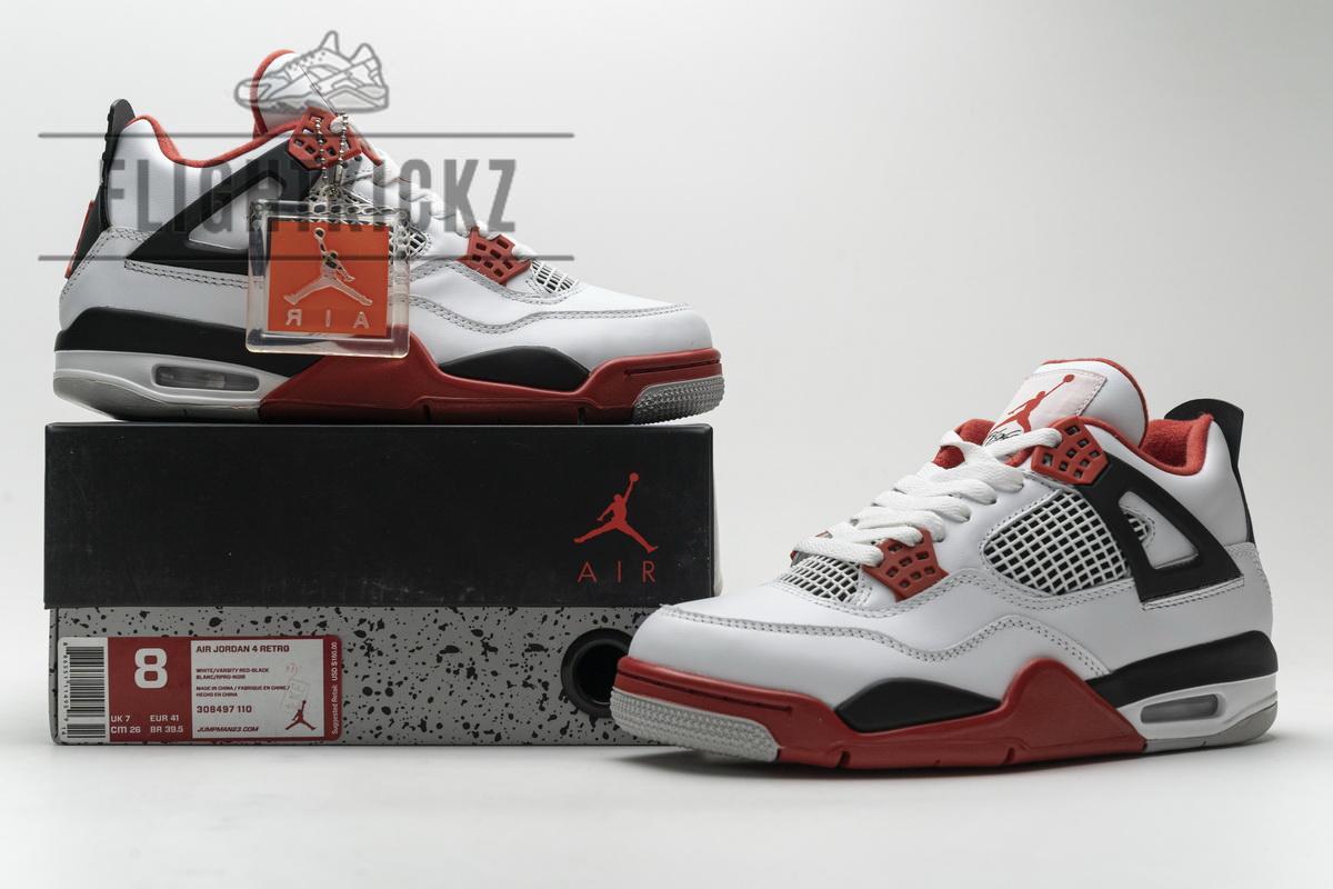 308497-110 Air Jordan 4 Retro Fire Red - Image 2