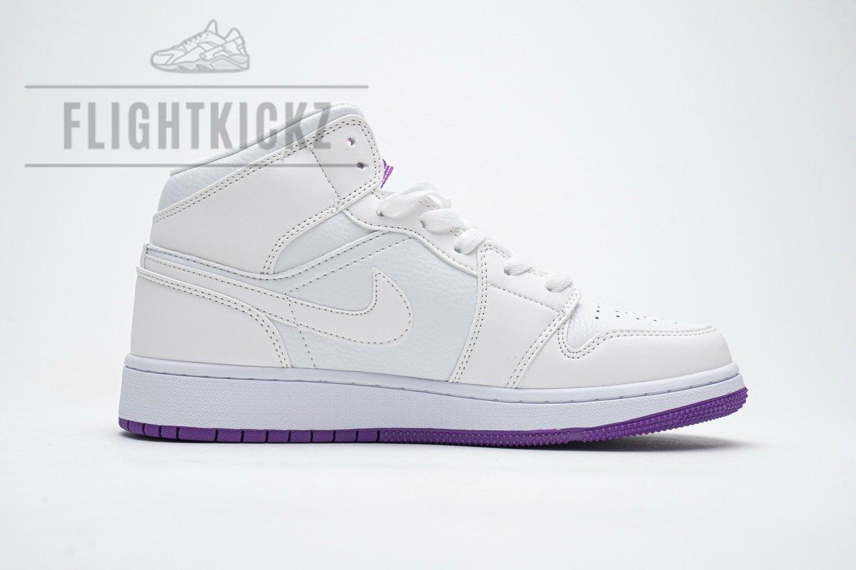 555112-100 Air Jordan 1 Mid SE White Fuchsia Blast - Image 12