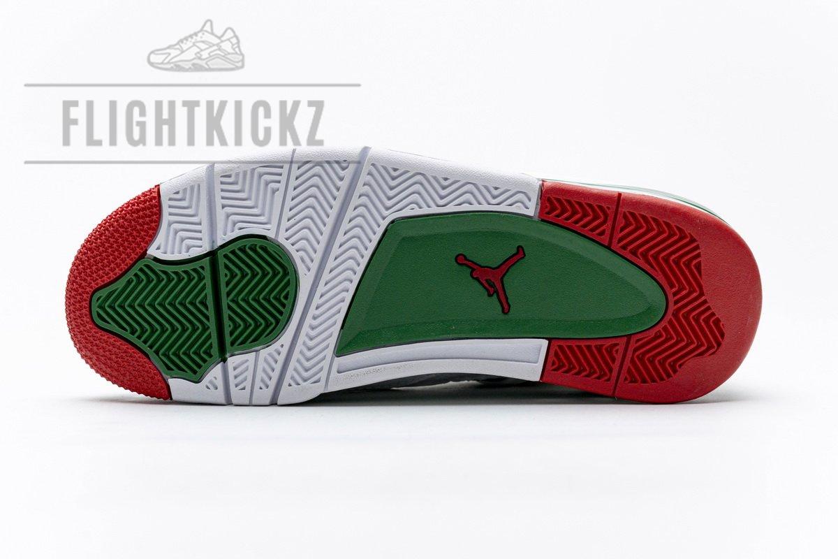 AQ3816-063 Air Jordan 4 Retro White Green Red - Image 8