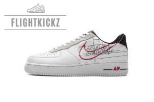 CK9257-100 Nike Air Force 1 '07 LV8 White Black Pure Platinum