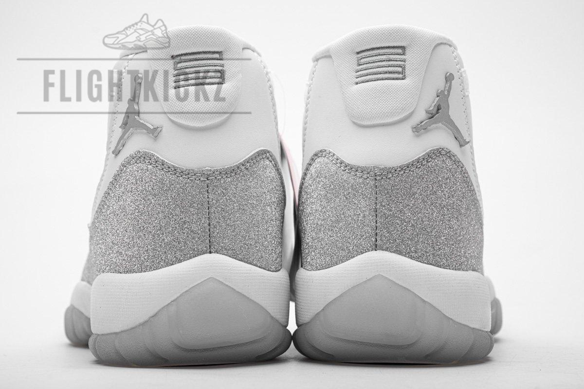 AR0715-100 WMNS Air Jordan 11 Retro White Metallic Silver - Image 5