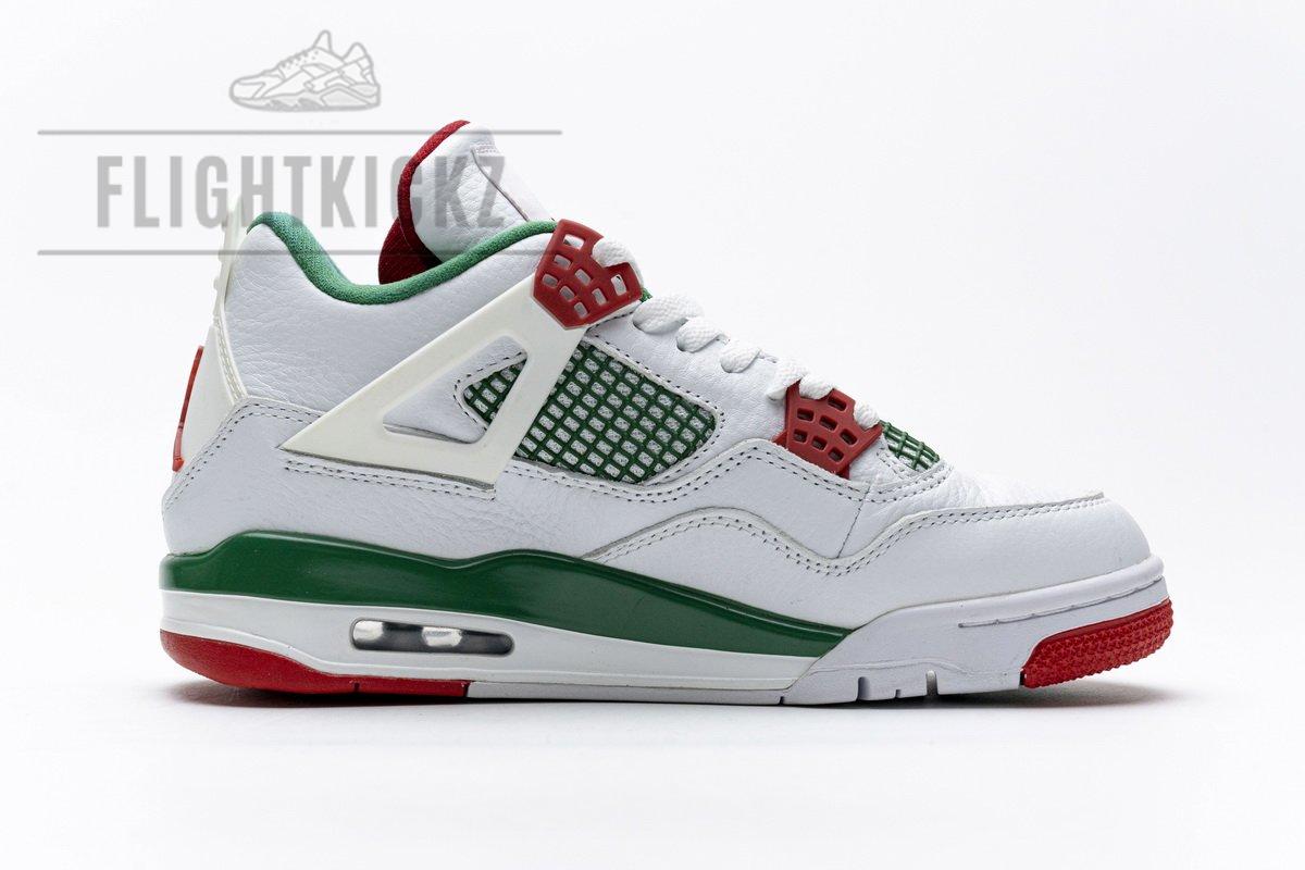 AQ3816-063 Air Jordan 4 Retro White Green Red - Image 9