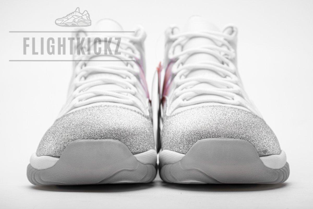AR0715-100 WMNS Air Jordan 11 Retro White Metallic Silver - Image 7
