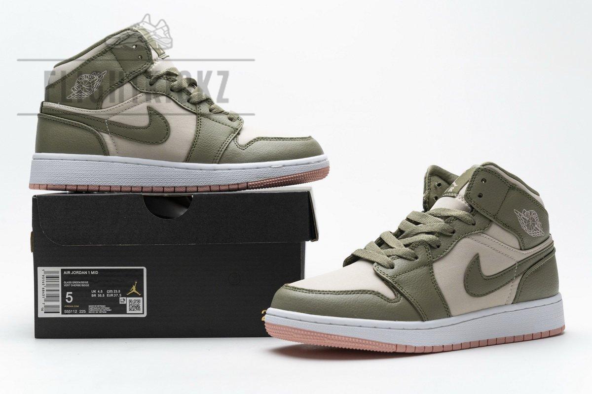 555112-225 Air Jordan 1 Mid GS Trooper Bleached Coral - Image 2