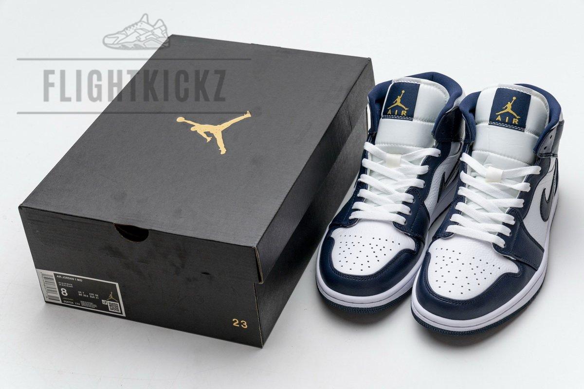 554724-174 Air Jordan 1 Mid Obsidian - Image 4