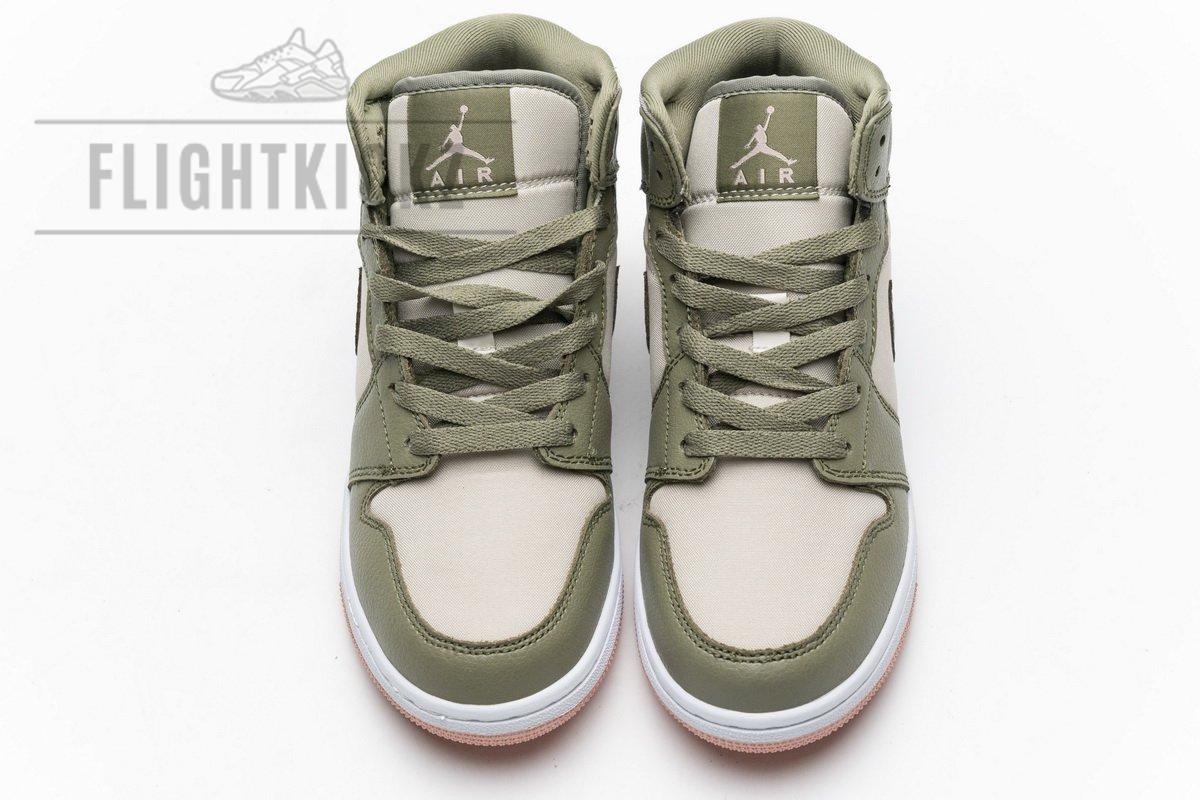 555112-225 Air Jordan 1 Mid GS Trooper Bleached Coral - Image 4