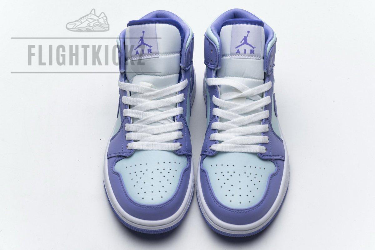 554725-500 Air Jordan 1 Mid Purple Aqua Blue - Image 4