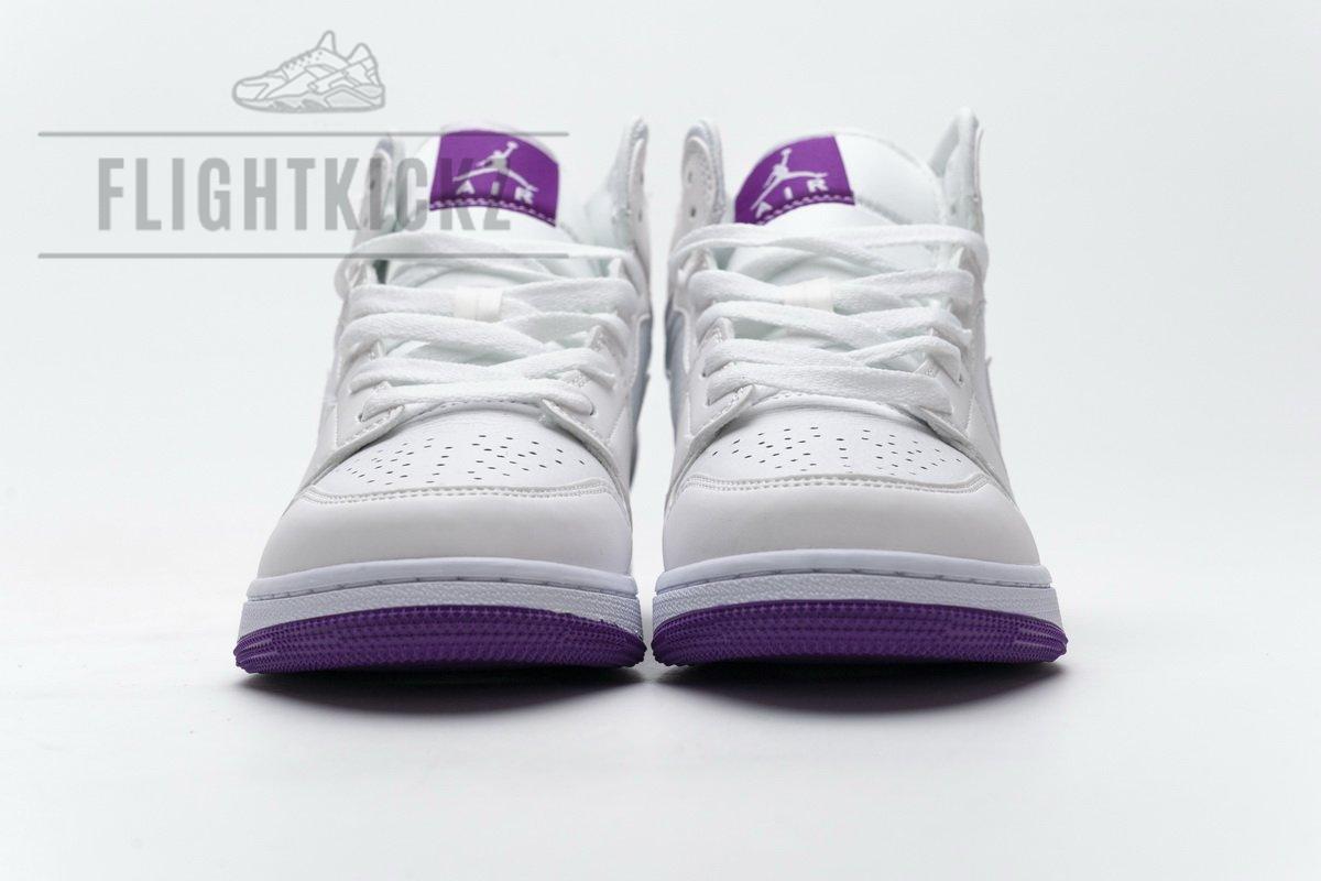 555112-100 Air Jordan 1 Mid SE White Fuchsia Blast - Image 5