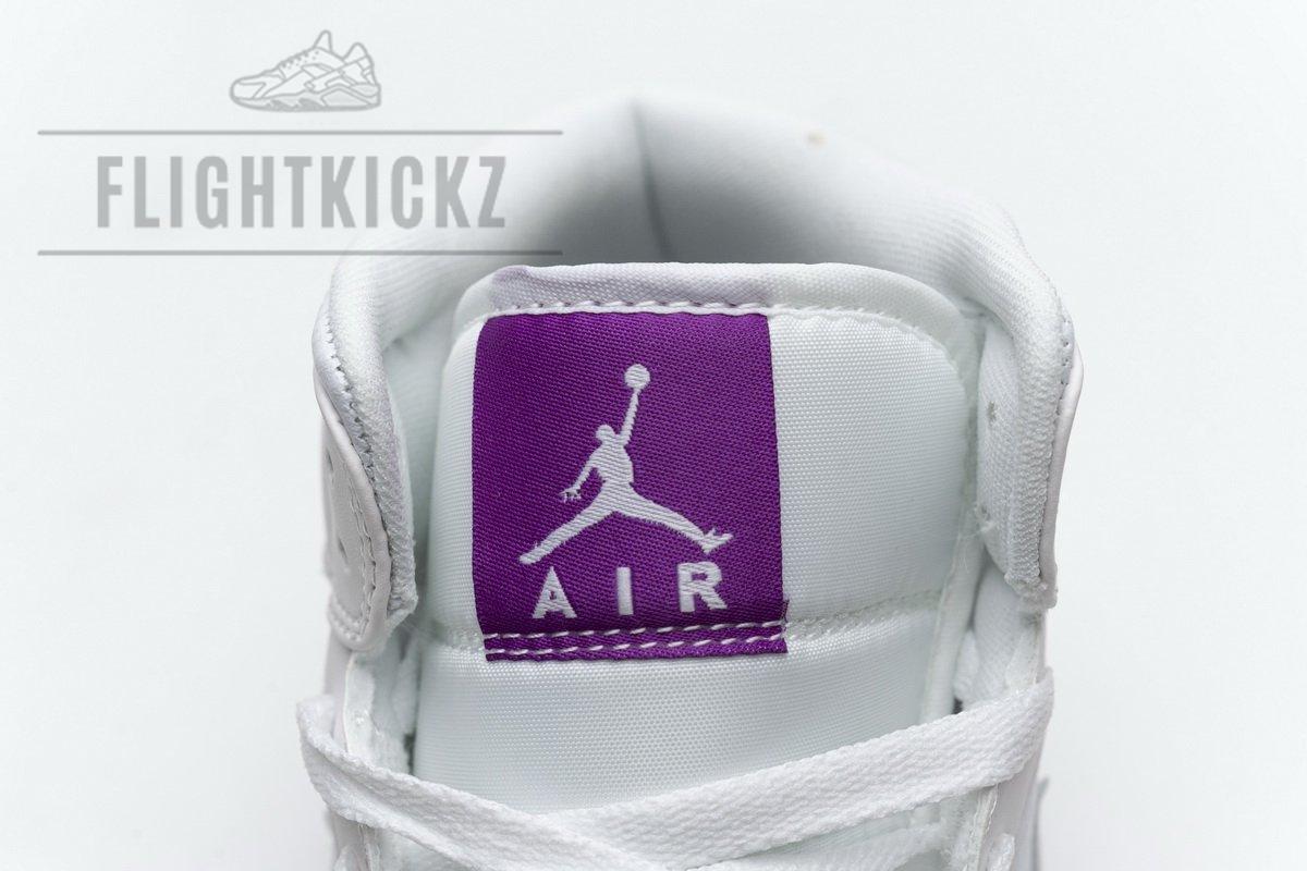 555112-100 Air Jordan 1 Mid SE White Fuchsia Blast - Image 8