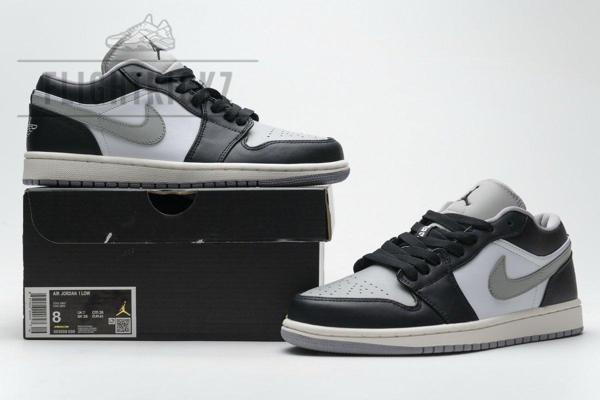 553558-039 Air Jordan 1 Low Light Smoke Grey - Image 2