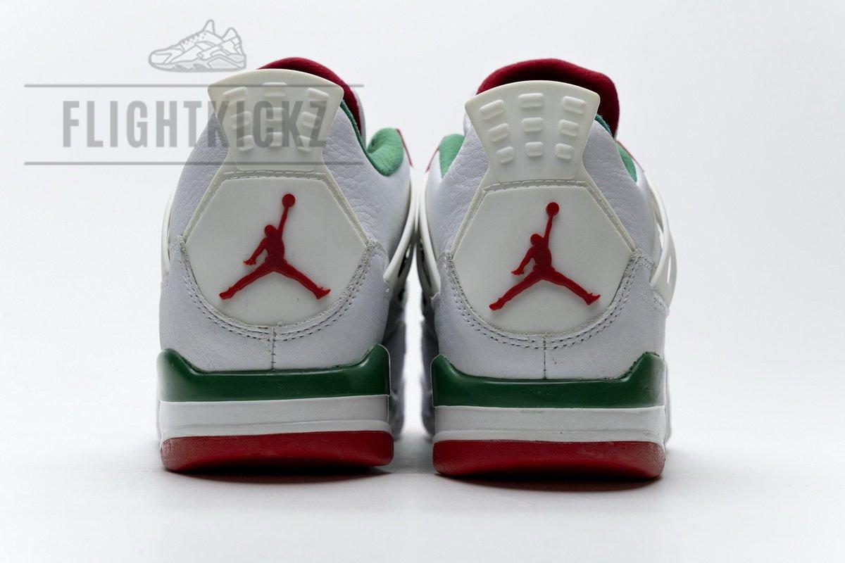 AQ3816-063 Air Jordan 4 Retro White Green Red - Image 7