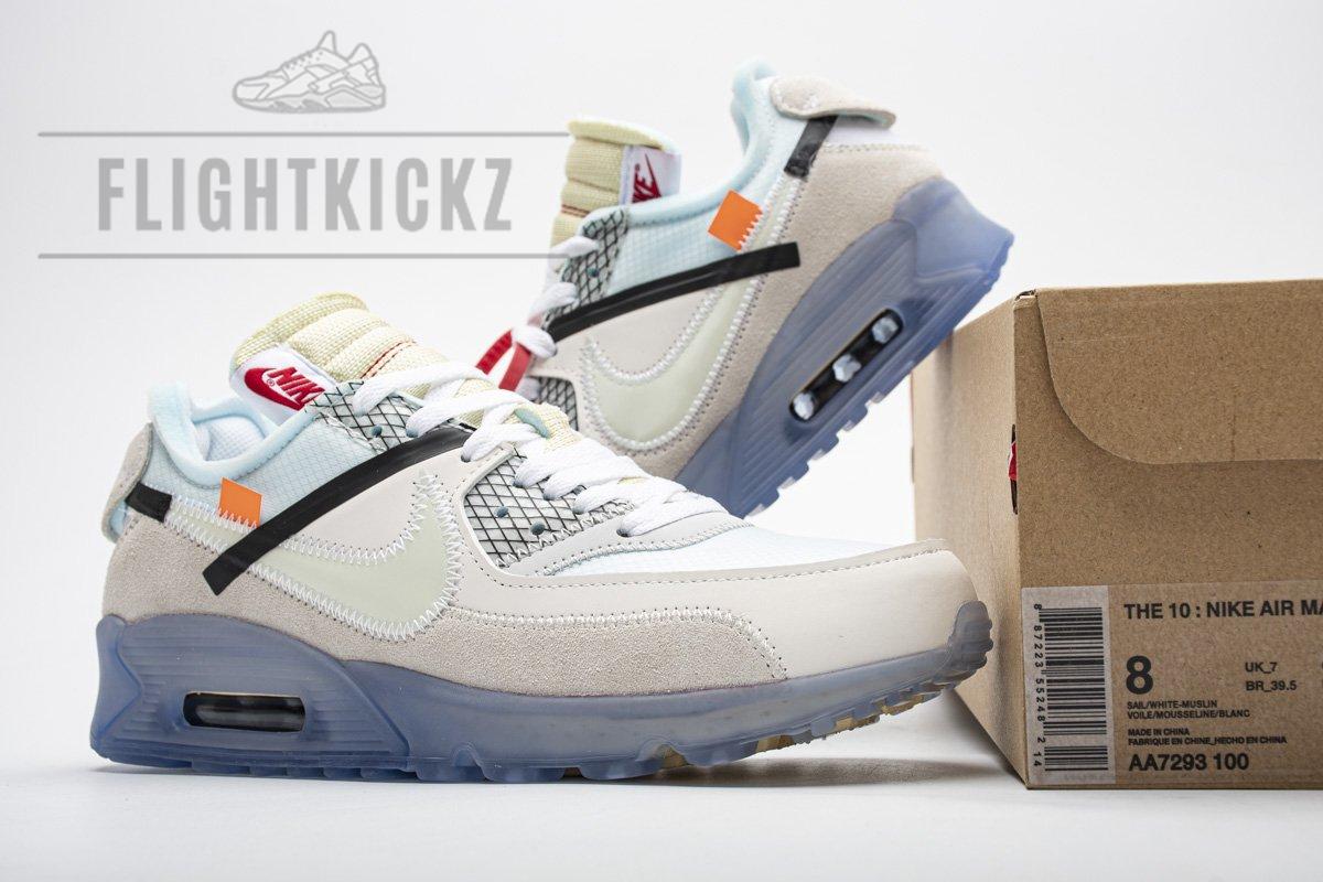 AA7293-100 Off-White x Nike Air Max 90 “All White” - Image 8