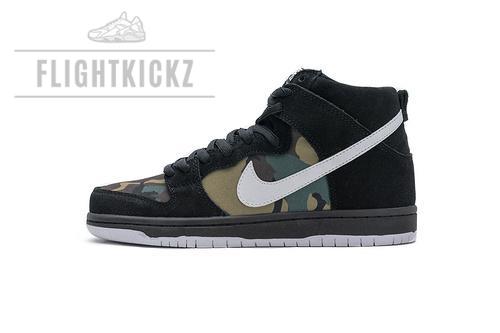 BQ6826-001 Nike SB Dunk High Pro Camo Black