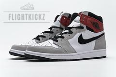 555088-126 Air Jordan 1 High Smoke Grey Red - Image 3