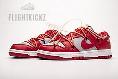CT0856-600 OFF White X Nike Dunk Low University Red - Image 2