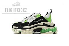 483513 W06E1 1008 Balenciaga Triple S White Green