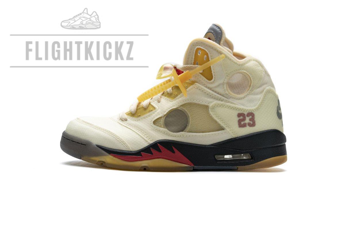 DH8565-100 OFF White x Air Jordan 5 Retro SP Sail