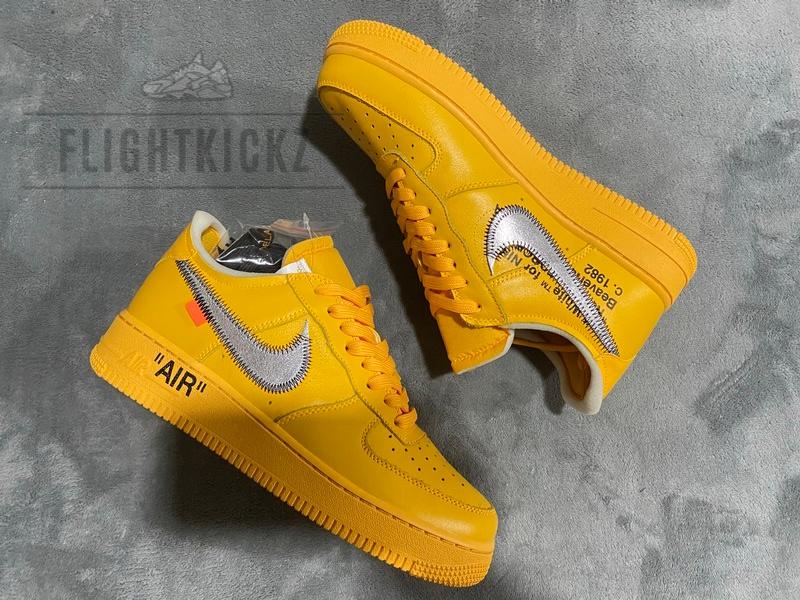 Off-White x Nike Air Force 1 Low University Gold - Image 5