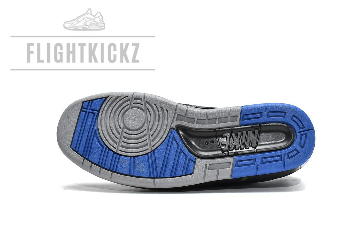 DJ4375-004 Off White x Air Jordan 2 Retro Low SP Black and Varsity Royal - Image 8
