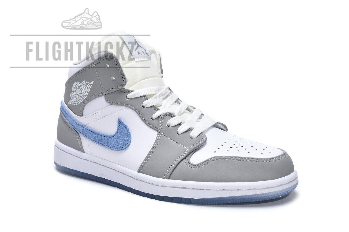BQ6472-105 Air Jordan 1 Mid Wolf Grey Aluminum - Image 5