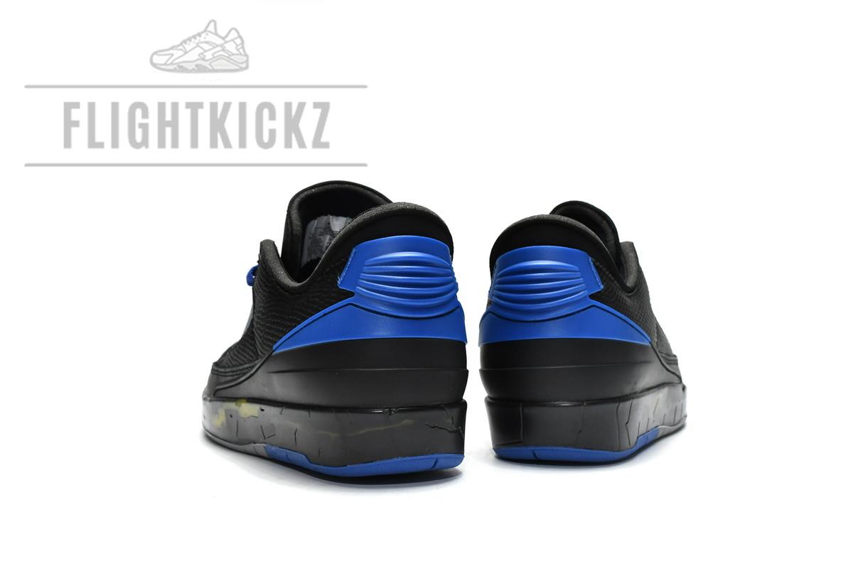 DJ4375-004 Off White x Air Jordan 2 Retro Low SP Black and Varsity Royal - Image 7