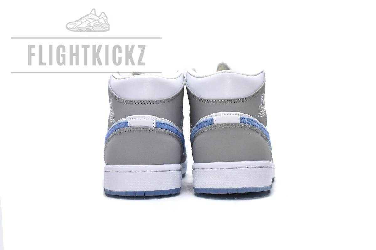 BQ6472-105 Air Jordan 1 Mid Wolf Grey Aluminum - Image 6