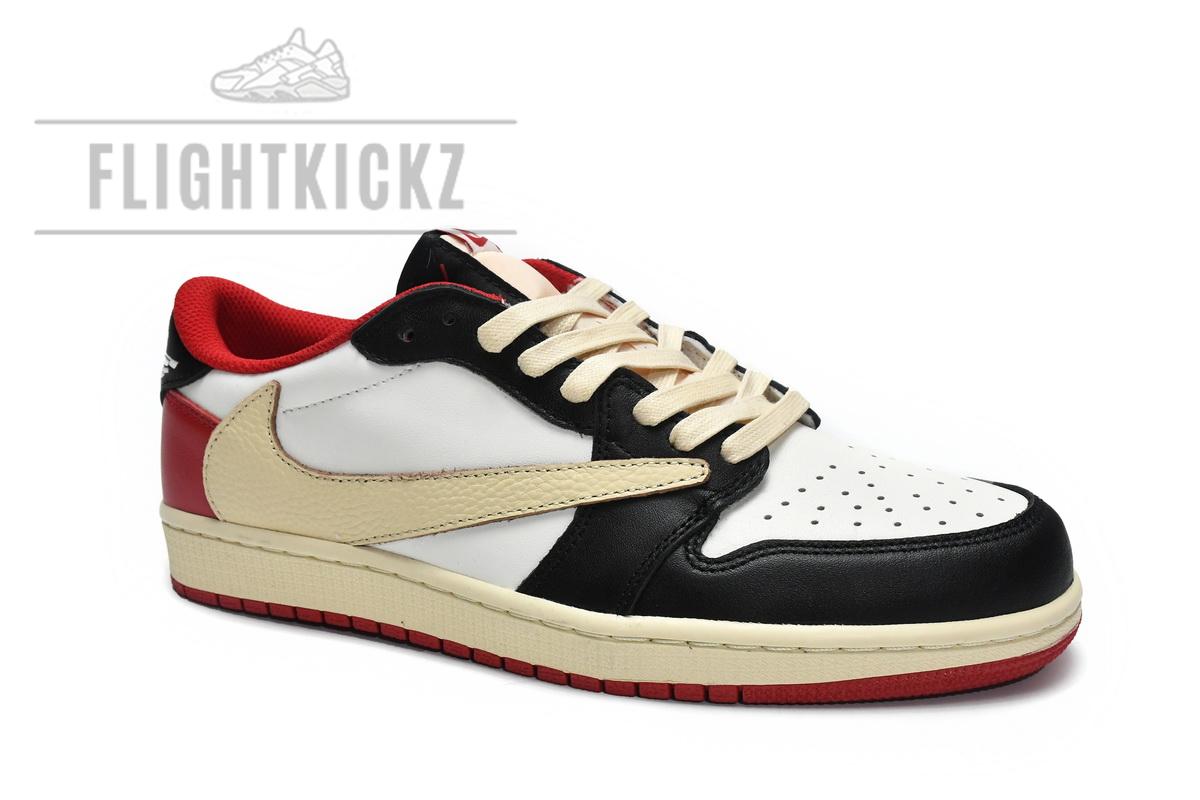 DM7866-166 Travis Scott x Air Jordan 1 Low Black Red - Image 5