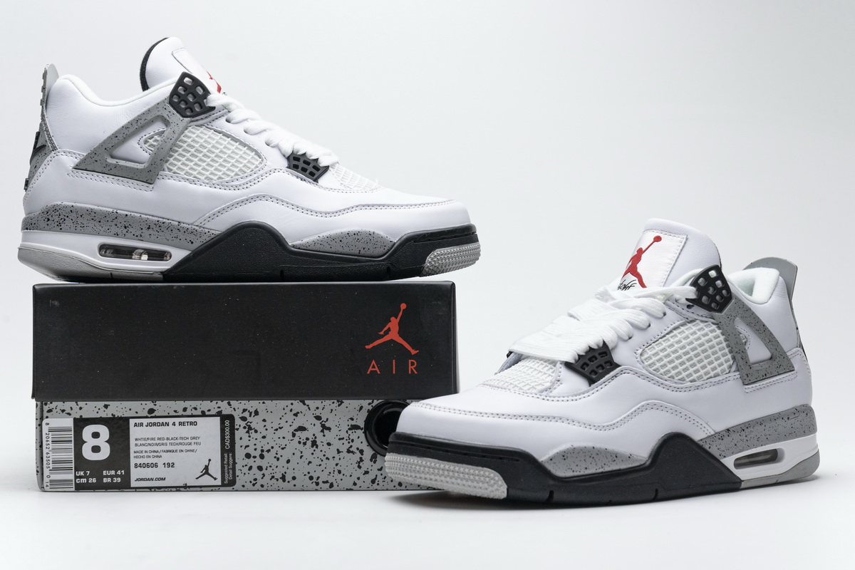 Get Air Jordan 4 Retro White Cement (2016) 840606-192 - Image 2