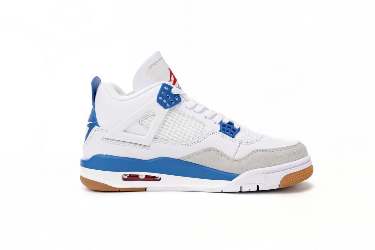 Nike SB x Air Jordan 4 White Blue - Image 2